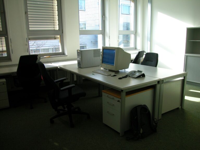office workstation monitor keyboard