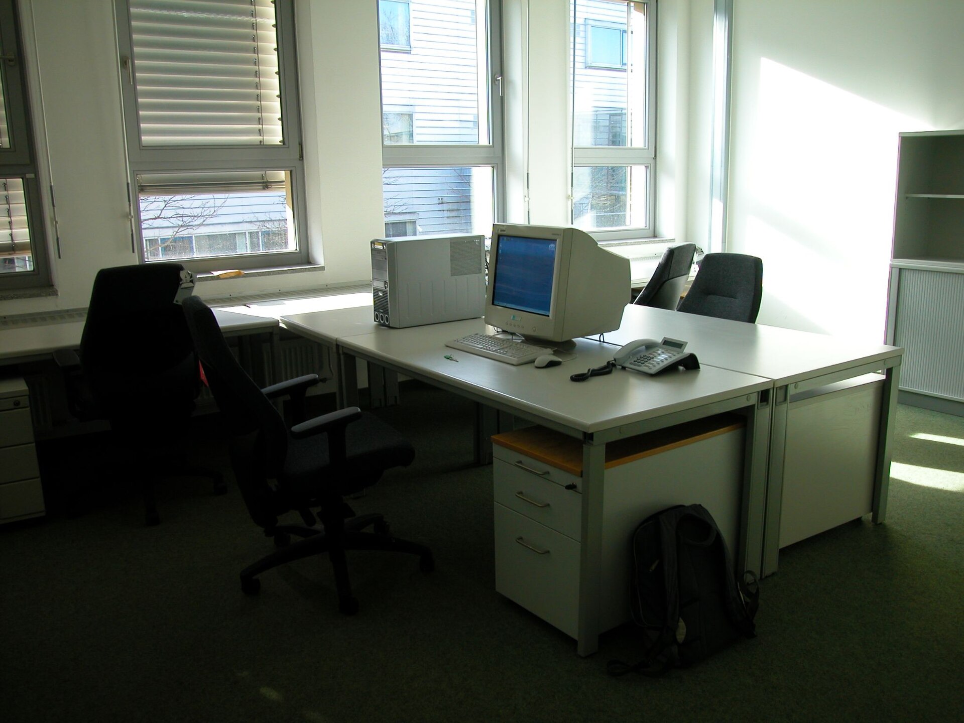 office workstation monitor keyboard