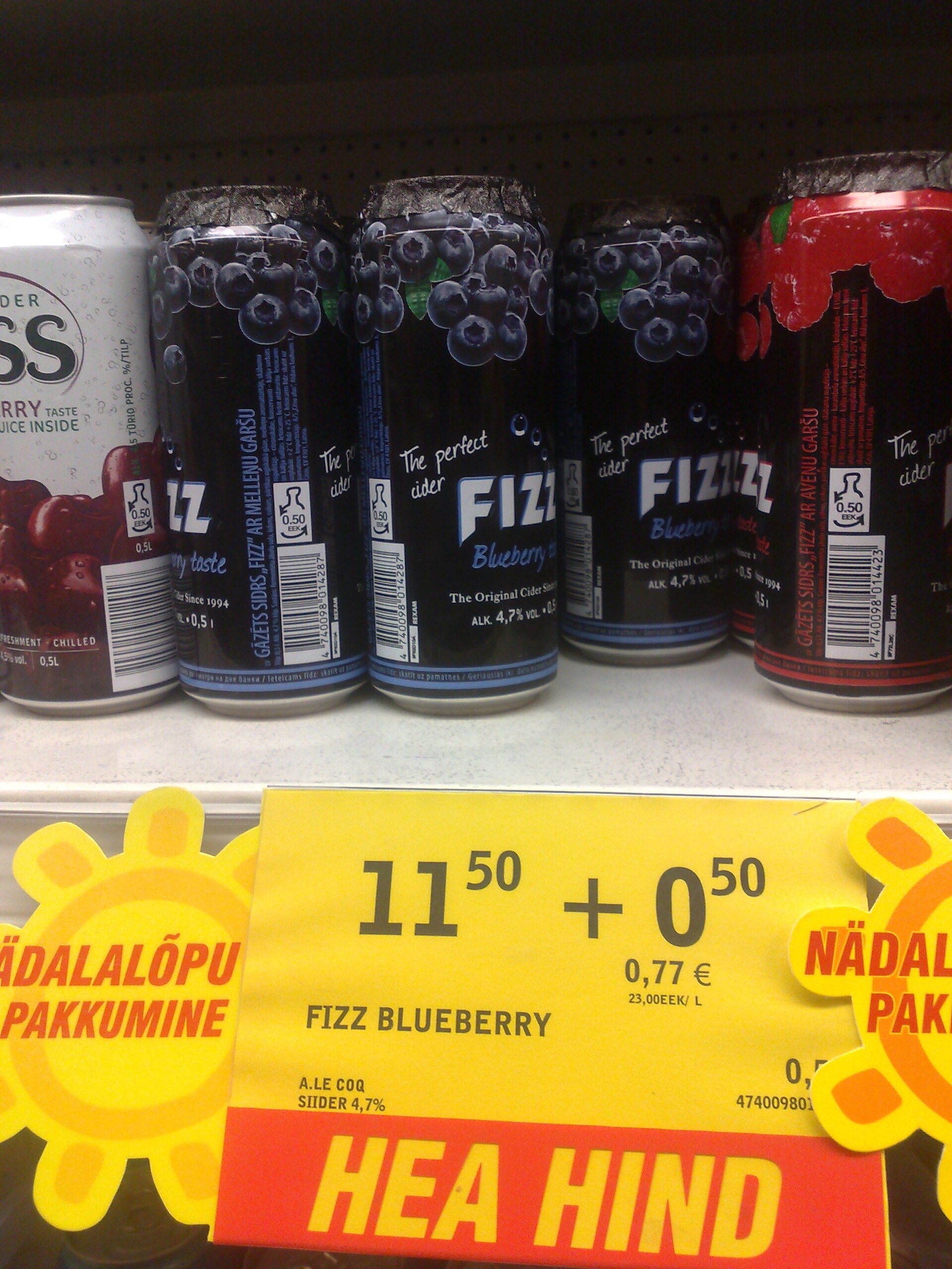 price tags on shelf