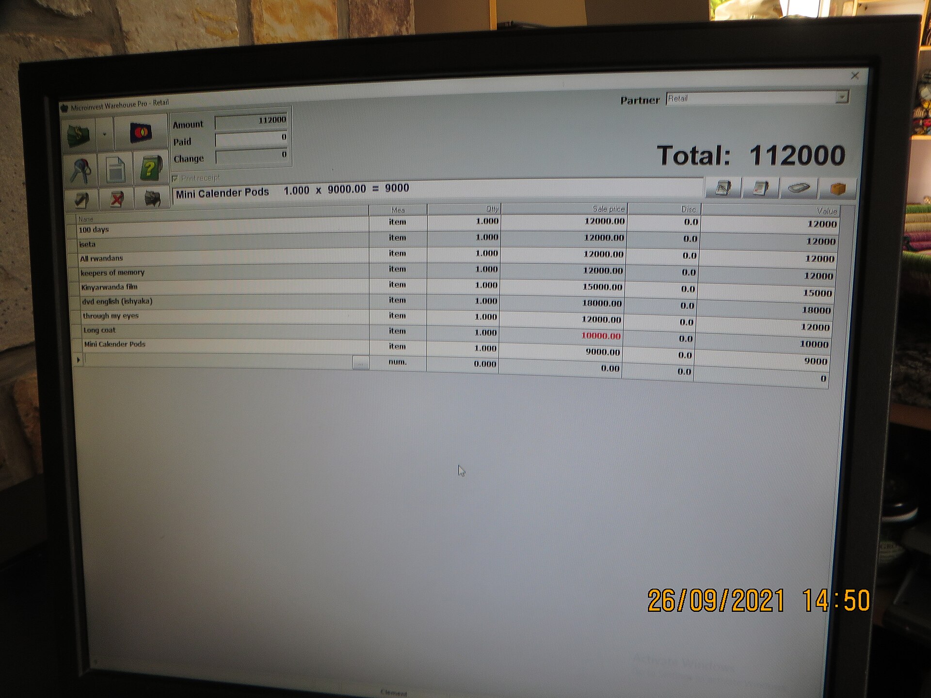 spreadsheet screen