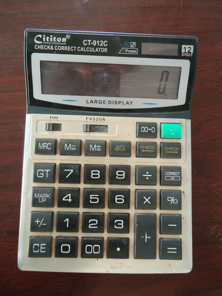 calculator financial documents